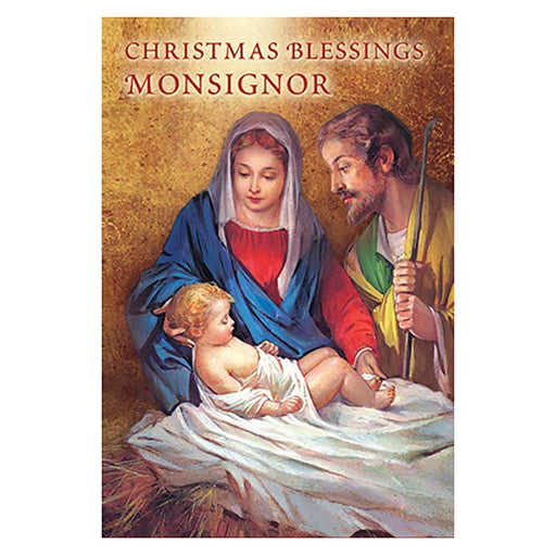 Christmas Blessings Monsignor Card - 6 Greeting Cards