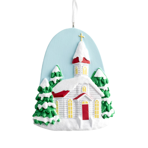 Christmas Ornament - Snowy Church