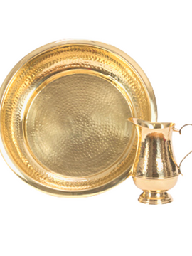 Church Service Washing Of The Feet Bowl in Solid Brass