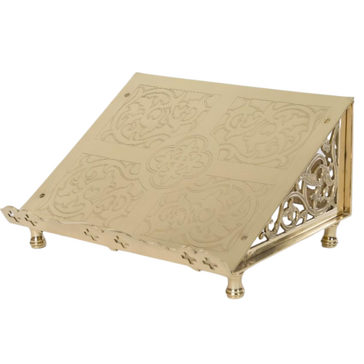 Classical Design Missal Sacramentary Stand Classical Design Missal Stand, Sacramentary Stand in solid Brass Traditional altar top, angled missal stand.