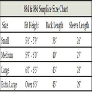 Clergy Square Neck Poly Cotton Surplice