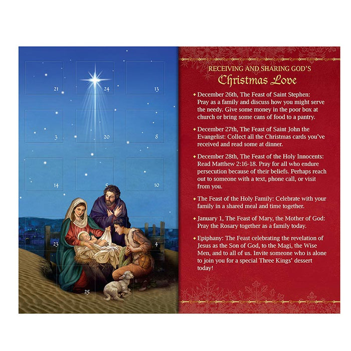 Come To The Manger Advent Calendar Book - 12 Pieces Per Package