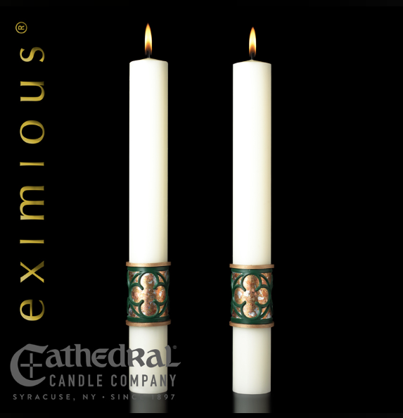Complementing Altar Candle - Cathedral Candle - Christus Rex - 4 Sizes
