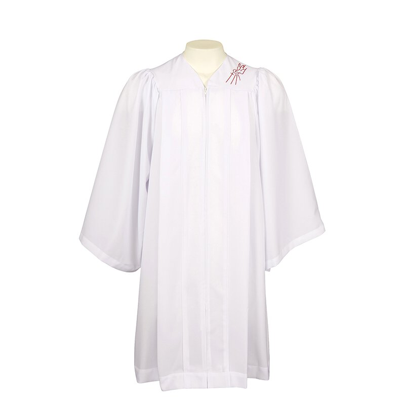 Precepts Robe Confirmation Robe Embroidered with Descending Dove — Agapao Store