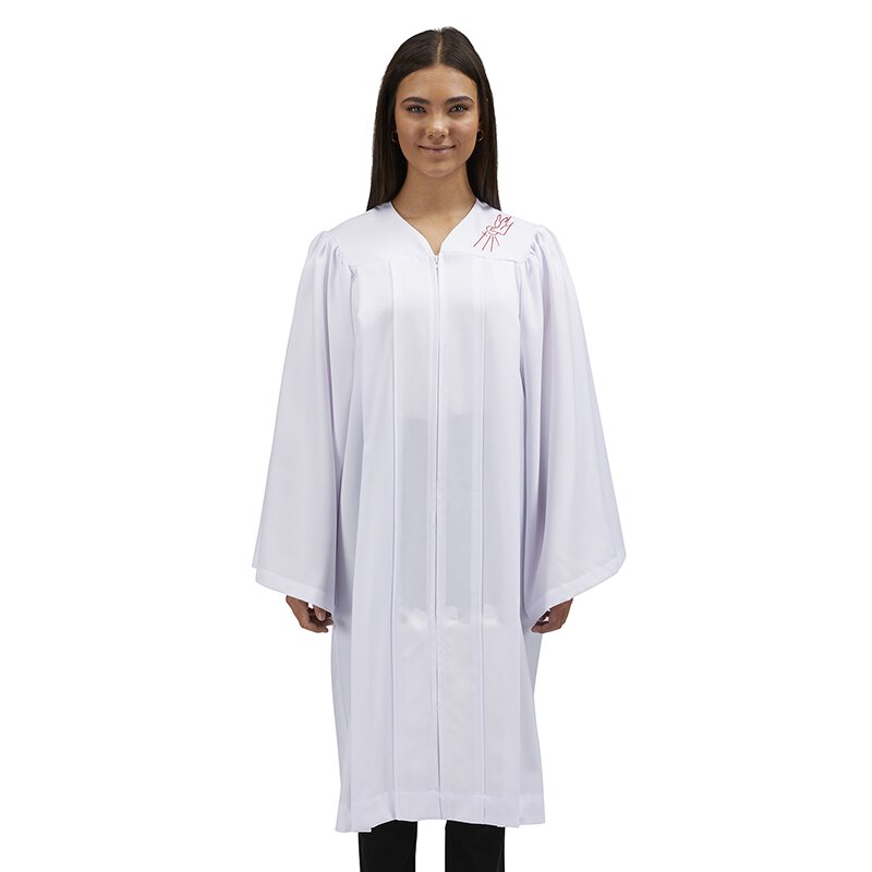 Precepts Robe Confirmation Robe Embroidered with Descending Dove — Agapao Store