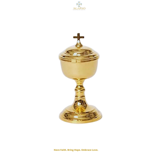 Mini Travel Size Church Small Gold Plated Travel Ciborium - Chalice (CCG-265CIB)