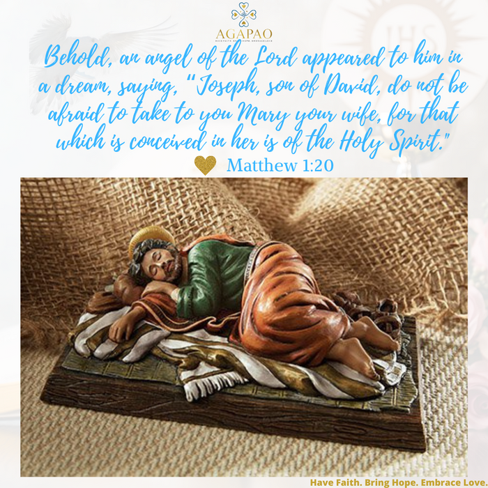 Sleeping Saint Joseph 6" L Figurine