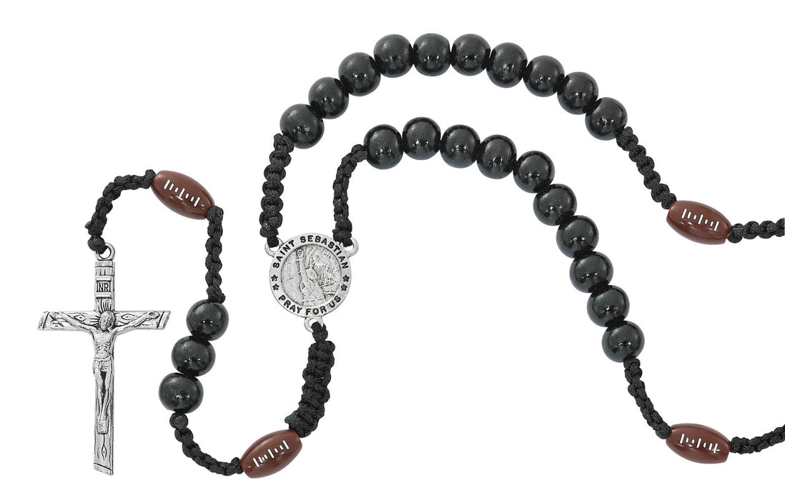 Corded Football St. Sebastian Rosary