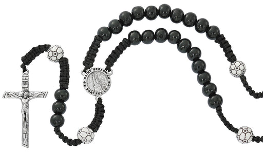 Corded Soccer St. Sebastian Rosary 