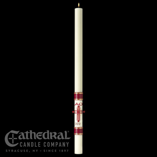 Crux Trinitas Paschal Candle - Cathedral Candle - Beeswax