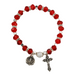 Crystal Ruby Beads Miraculous Medal Rosary Bracelet Catholic Gifts Catholic Presents Gifts for all occasion