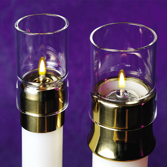 Glass Draft Protectors for Refillable Candles and Shells