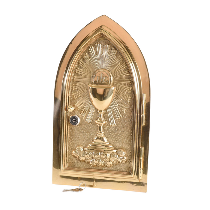 Gothic Arch Solid Brass Tabernacle