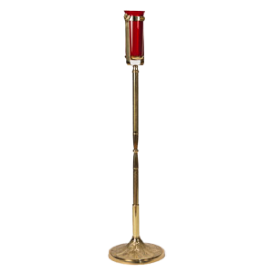 Decorated Brass Pole Processional Candlestick — Agapao Store