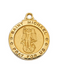 Custom Engraved Medals Personalized medals Engravable Gold over Sterling Silver St. Michael Medal w/ 18" Gold Plated Chain