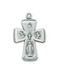 Engravable Sterling Silver Four Way Cross Medal w/ 24" Rhodium Plated Chain Engravable Sterling Silver Four Way Cross Medal Engravable Sterling Silver Four Way Cross necklace