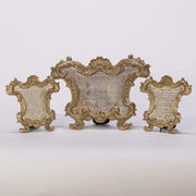 European Design Latin Mass Cards Solid Brass, Polished and Lacquered Mass Cards (Set of 3)