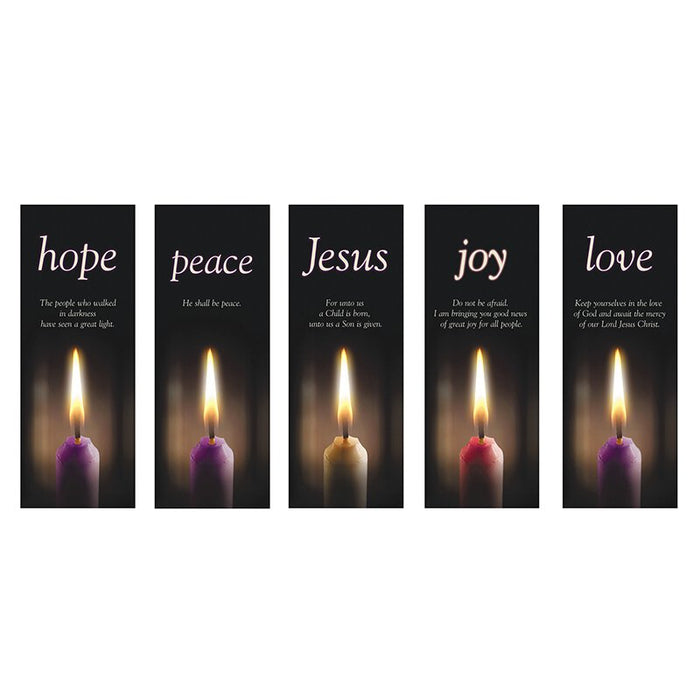 Advent Candle X-Stand Banners-5 Pieces Per Set