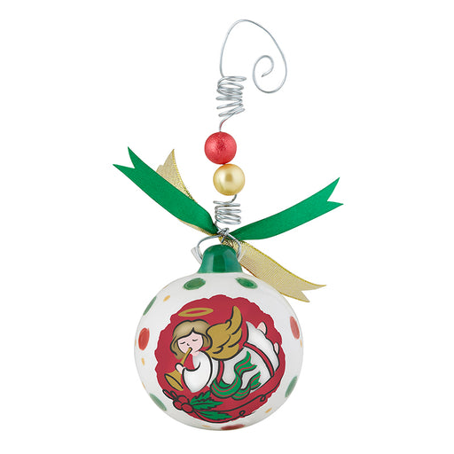 80mm Full-Color Ceramic Christmas Ornaments - Angels We Have Heard On High