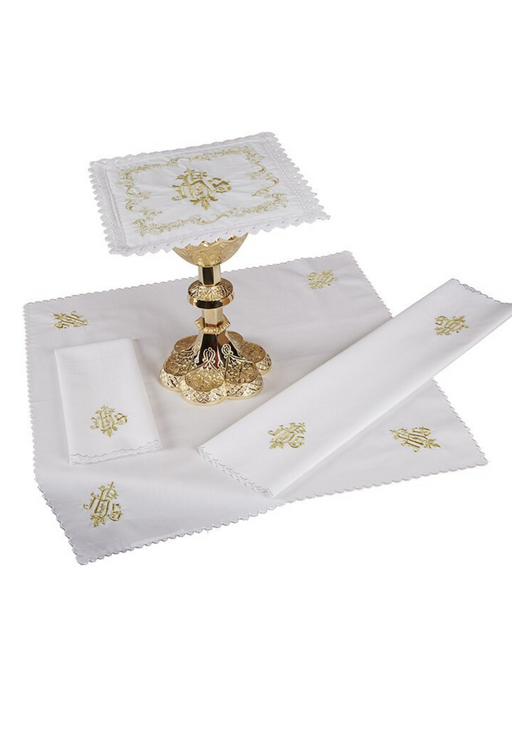  Embroidered IHS Altar Linen Gift Set