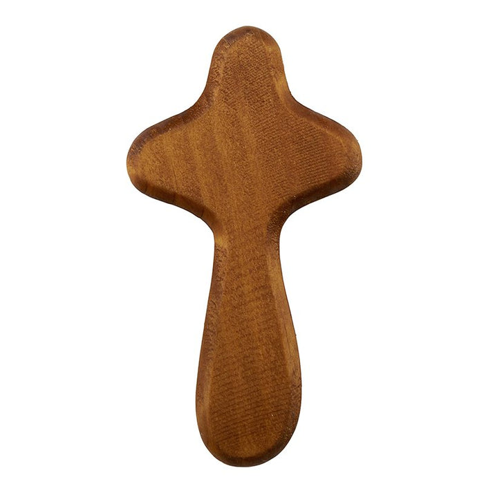 12 Pieces Medium Brown Hand Held Wooden Prayer Cross