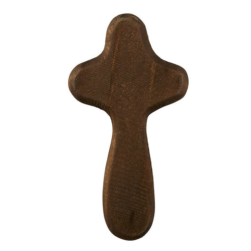 12 Pieces Dark Brown Hand Held Wooden Prayer Cross