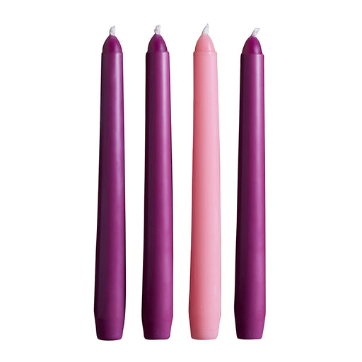 6" H Advent Taper Candle Set - 4 Pieces Per Package