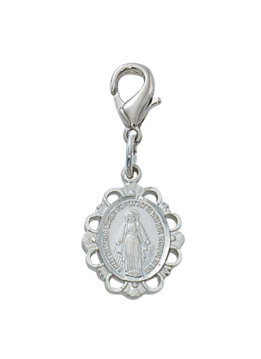 Filigree Miraculous Medal Clip Charm our lady of miraculous medal power of the miraculous medal miraculous medal protection 