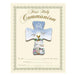 First Communion Certificate with Laser-Cut Wood Cross