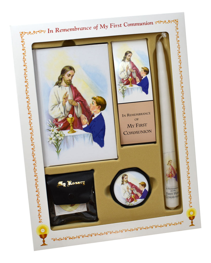 Catholic First Collection First Mass Book (Cathedral) Deluxe Set - Boy — Agapao Store