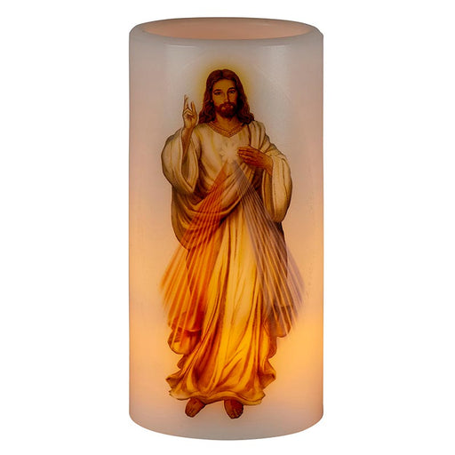 Flameless Devotional Candle - Divine Mercy