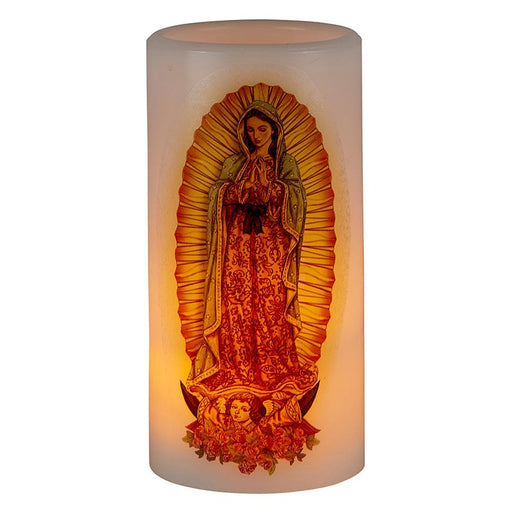 Flameless Devotional Candle - Our Lady of Guadalupe