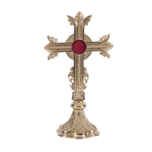 Fleur De Lis Cross Style Reliquary Cross Reliquary Fleur De Lis Cross Style Brass Reliquary