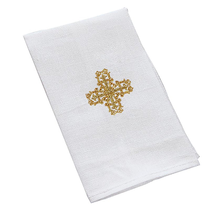Fleur de Lis Cross Baptismal Napkin (4 pieces per package)