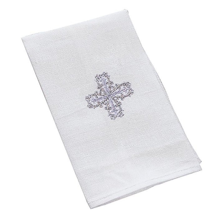 Fleur de Lis Cross Baptismal Napkin (4 pieces per package)