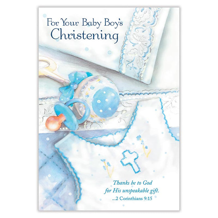 For Your Baby Boy's Christening - A Boy Christening Card
