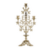 French Design Three-Light Church Altar Candelabra Polished Brass and Lacquered 3 Light Candelabra