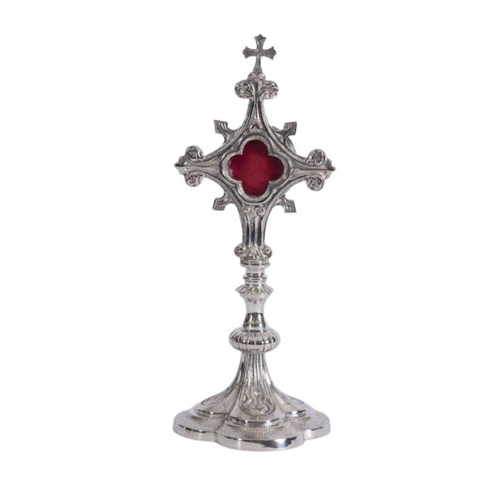 French Style Fleur De Lis Cross Reliquary Cross Reliquary