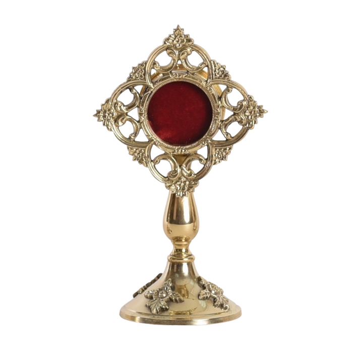 French Style Solid Brass Reliquary