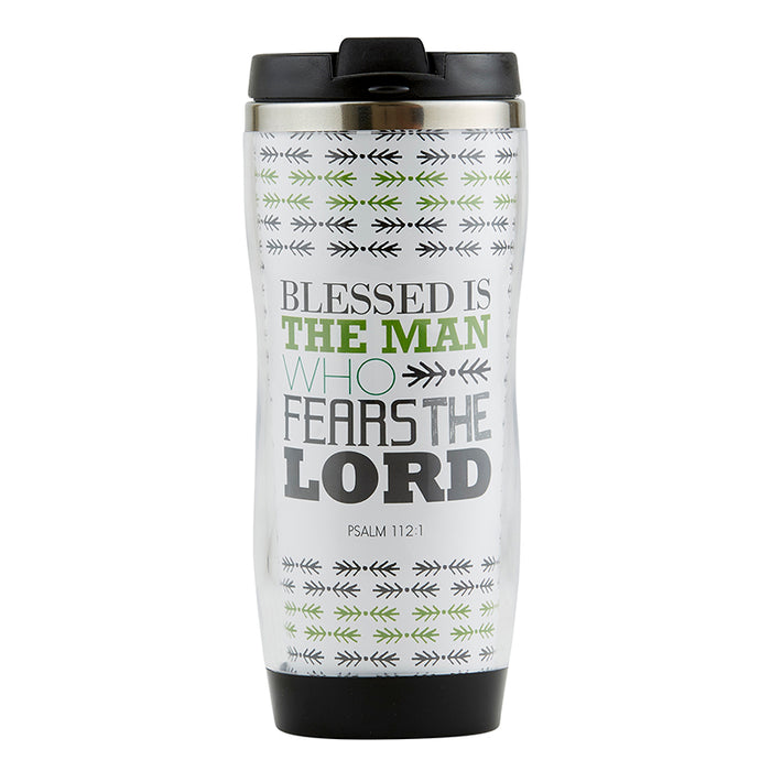 Blessed Is The Man Mug with Lid