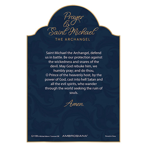 St Michael Triptych Card | 12 Pieces Per Package Triptych Card - St MichaelTriptych Card - St Michael Military Protection St. Michael Armed Forces Protection Armed Forces Guidance