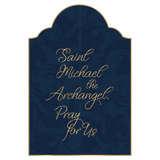 St Michael Triptych Card | 12 Pieces Per Package Triptych Card - St MichaelTriptych Card - St Michael Military Protection St. Michael Armed Forces Protection Armed Forces Guidance