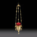 Brass Hanging Sanctuary Lamp with Ruby Glass Sanctuary Lamp Ornate Altar Sanctuary Lamp Sanctuary Lamp with globe Traditional Sanctuary Lamp