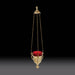 Hanging Sanctuary Lamp with Ruby Glass Sanctuary Lamp Ornate Altar Sanctuary Lamp Sanctuary Lamp with globe Traditional Sanctuary Lamp