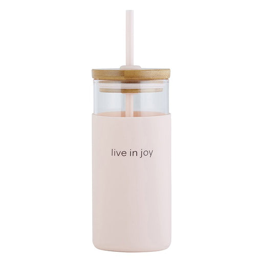An Eco friendly glass tumbler made for your perfect everyday cup of coffee wherever you go made from bamboo with a silicone lid wonderful gift to your brother sister mother father family and friends for their birthday christmas or any occasion