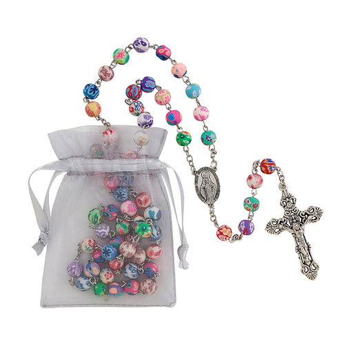 Floria Bead Rosary Floria Bead Miraculous Medal Rosary  Mother's Day Present Mother's Day Gift Mother's Day special item Mother's Day rosary