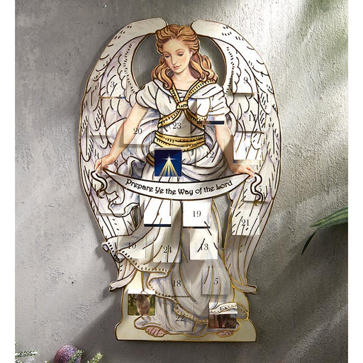 12" Calendar w/ Gold Foil Accents - Angel Advent