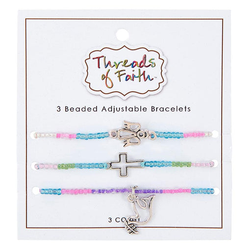 3 Pieces Assorted Beaded Bracelet Set