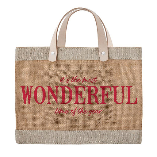 9.5"H Mini Market Tote - It's The Most Wonderful Time Of The Year