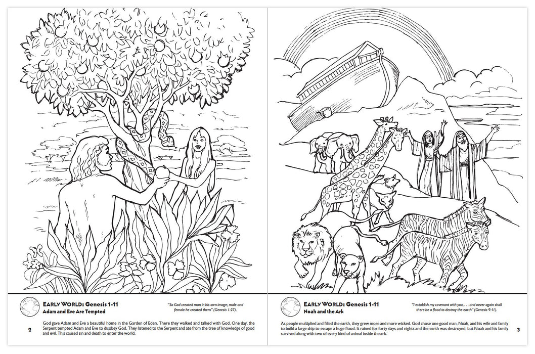 Gran aventura para niños: Viajemos a través de la Biblia - Libro para colorear de historias bíblicas